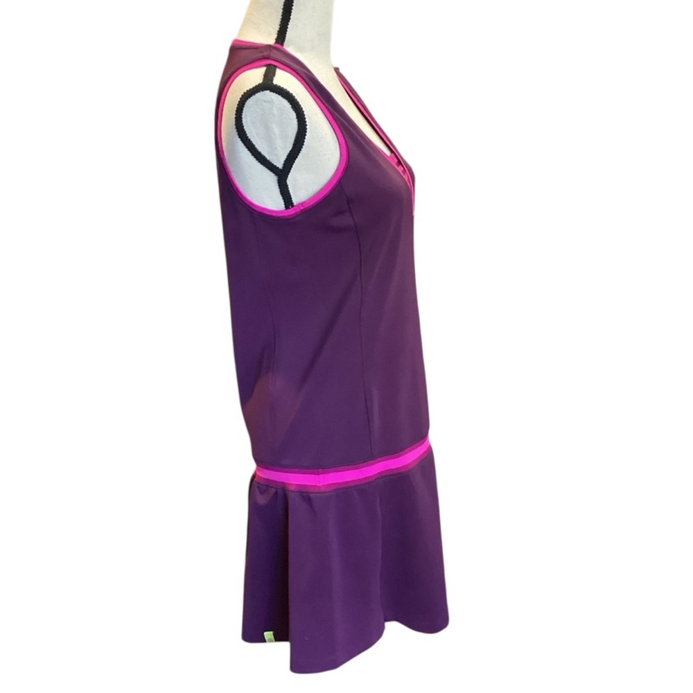 New Balance NB Dry Tennis Dress Plum Pink Trim Drop Waist Athletic Medium - Picture 9 of 15